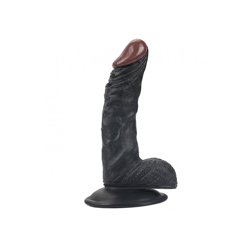 Rocket john 7,3 inch black realistic dildo 7,3 inch / 18,5 cm